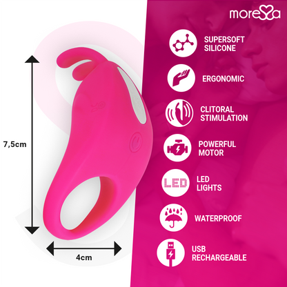 MORESSA - BRAD PREMIUM SILICONE RECHARGEABLE ROSE