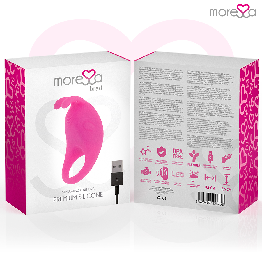 MORESSA - BRAD PREMIUM SILICONE RECHARGEABLE ROSE