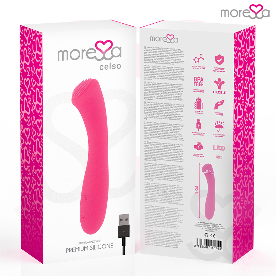 MORESSA - CELSO RECHARGEABLE EN SILICONE PREMIUM - 7eme ciel
