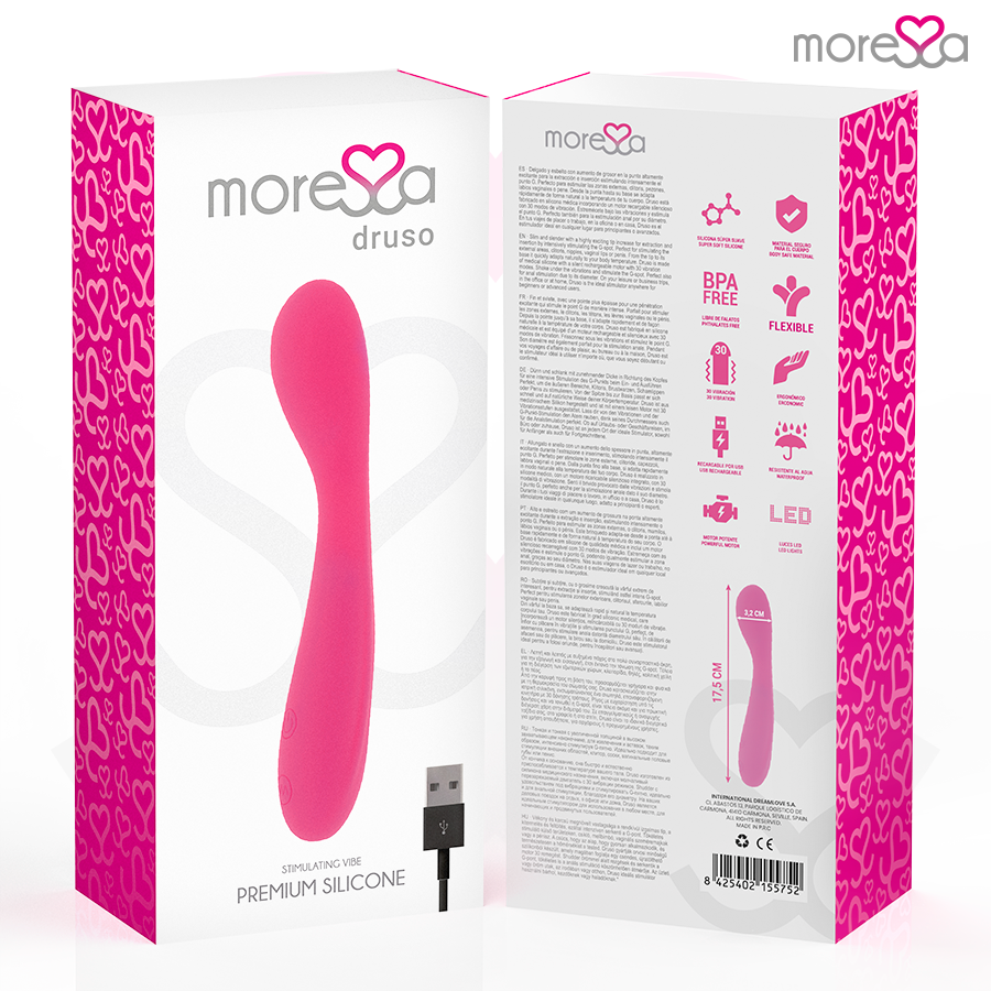 MORESSA - DRUSO RECHARGEABLE EN SILICONE PREMIUM - 7eme ciel