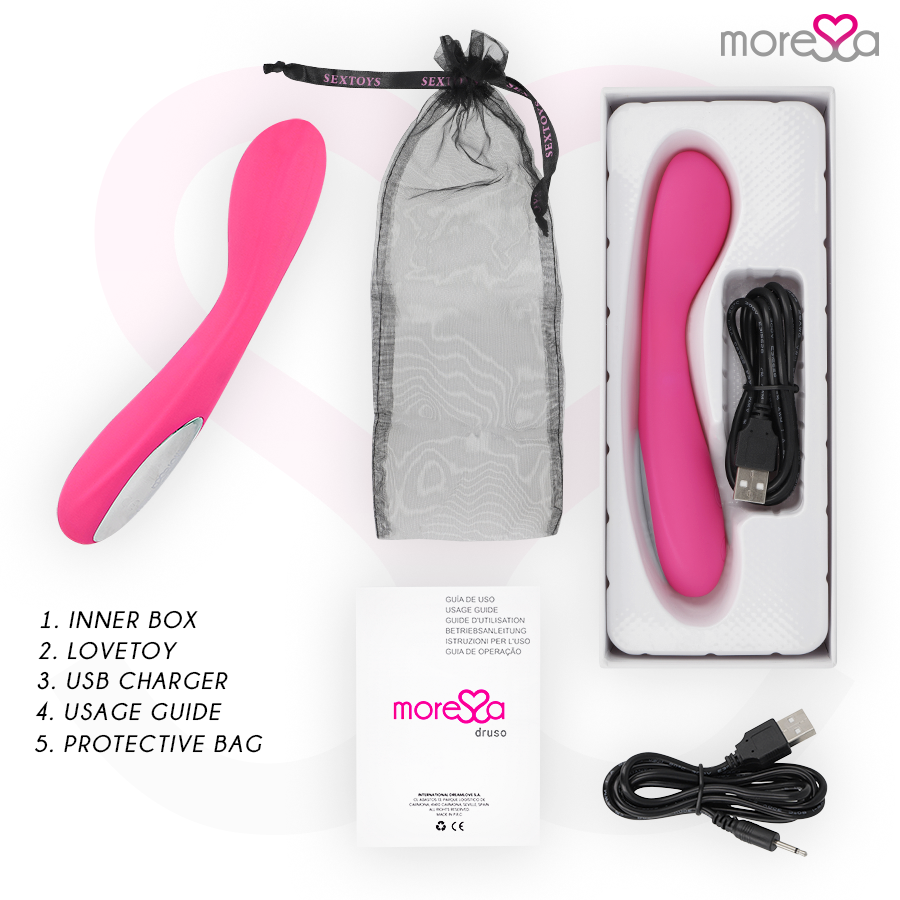 MORESSA - DRUSO RECHARGEABLE EN SILICONE PREMIUM - 7eme ciel
