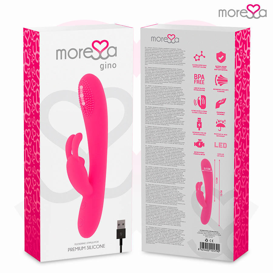 MORESSA - GINO RECHARGEABLE EN SILICONE PREMIUM - 7eme ciel