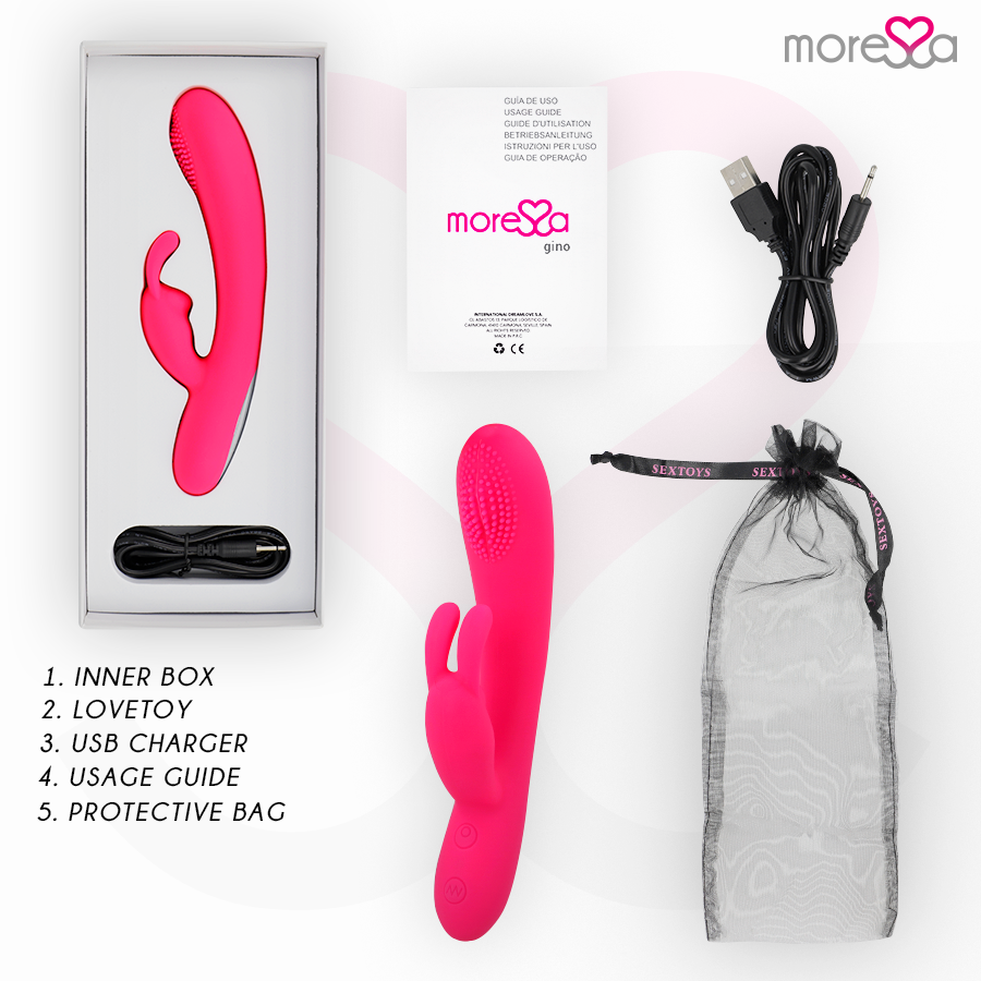 MORESSA - GINO RECHARGEABLE EN SILICONE PREMIUM - 7eme ciel