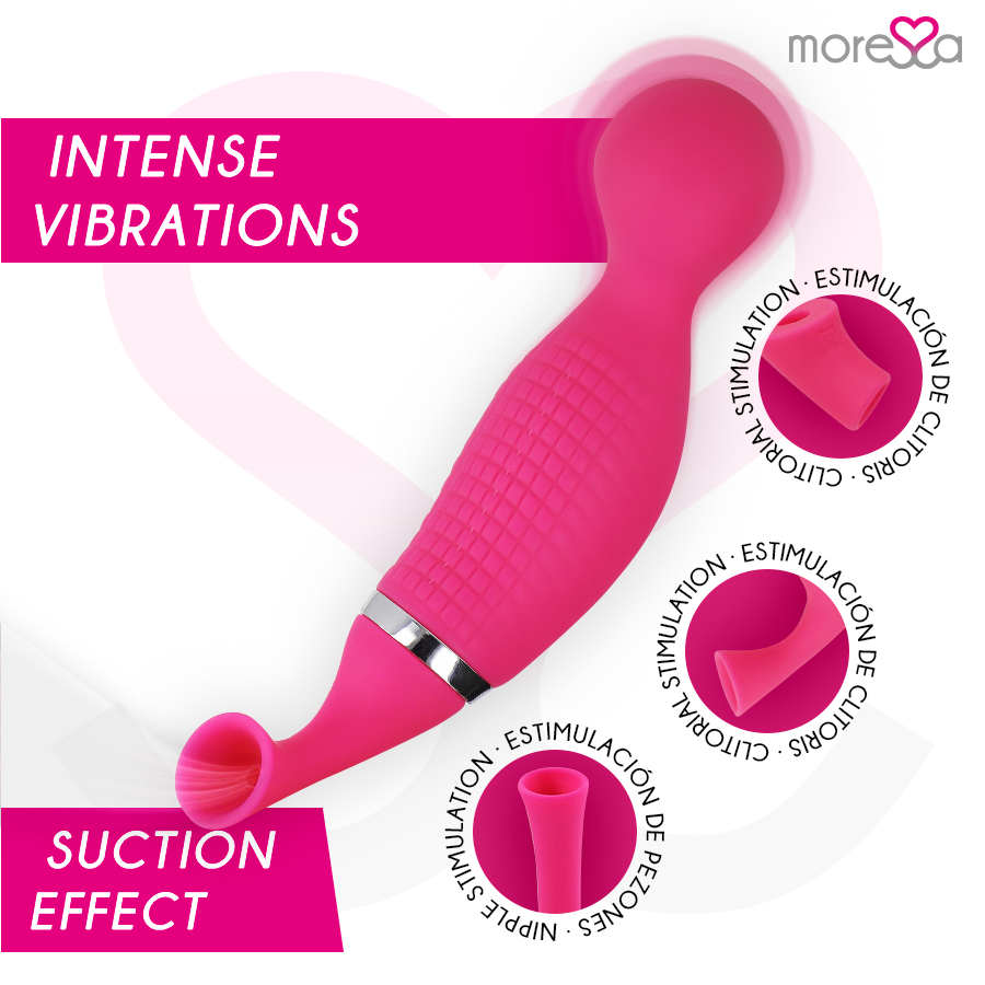 MORESSA - KIRK DUO ASPIRATION + MASSEUR MULTI-PERFORMANCES SILICONE PREMIUM RECHARGEABLE - 7eme ciel