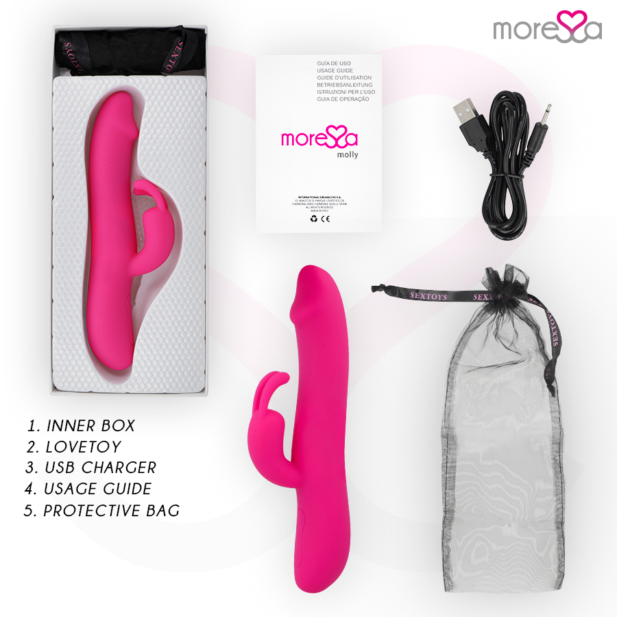 MORESSA - MOLLY RECHARGEABLE EN SILICONE PREMIUM - 7eme ciel