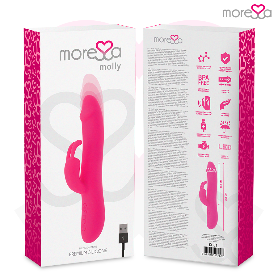 MORESSA - MOLLY RECHARGEABLE EN SILICONE PREMIUM - 7eme ciel