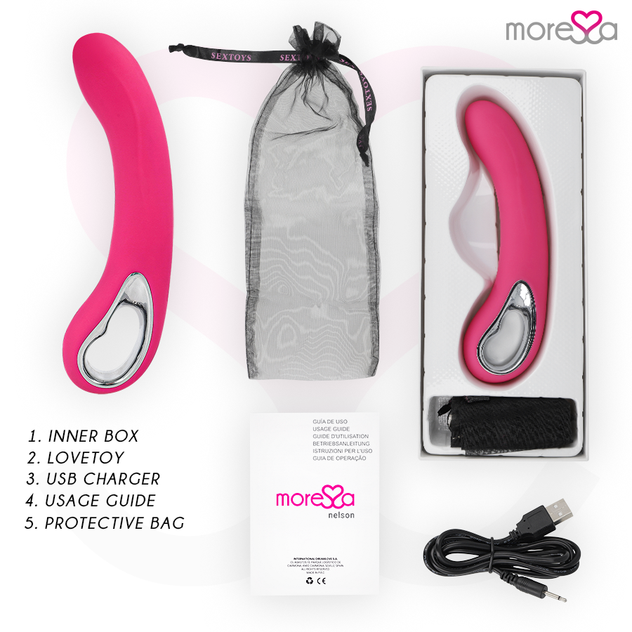 MORESSA - NELSON RECHARGEABLE EN SILICONE PREMIUM - 7eme ciel