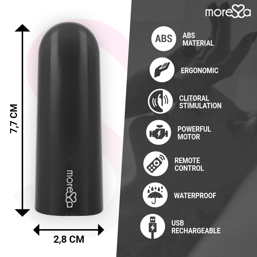MORESSA - NIX VIBRATEUR TÉLÉCOMMANDE NOIR - 7eme ciel