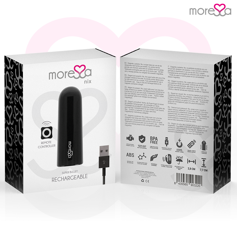 MORESSA - NIX VIBRATEUR TÉLÉCOMMANDE NOIR
