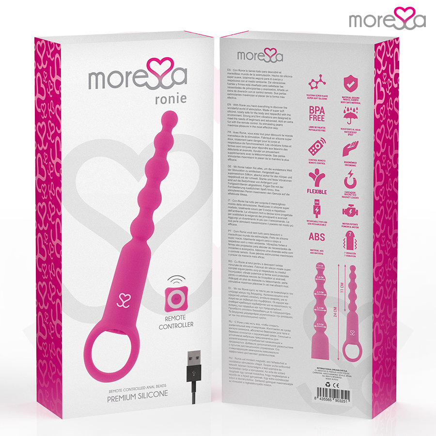 MORESSA - RONIE TÉLÉCOMMANDE PLAISIR ANAL ROSE - 7eme ciel