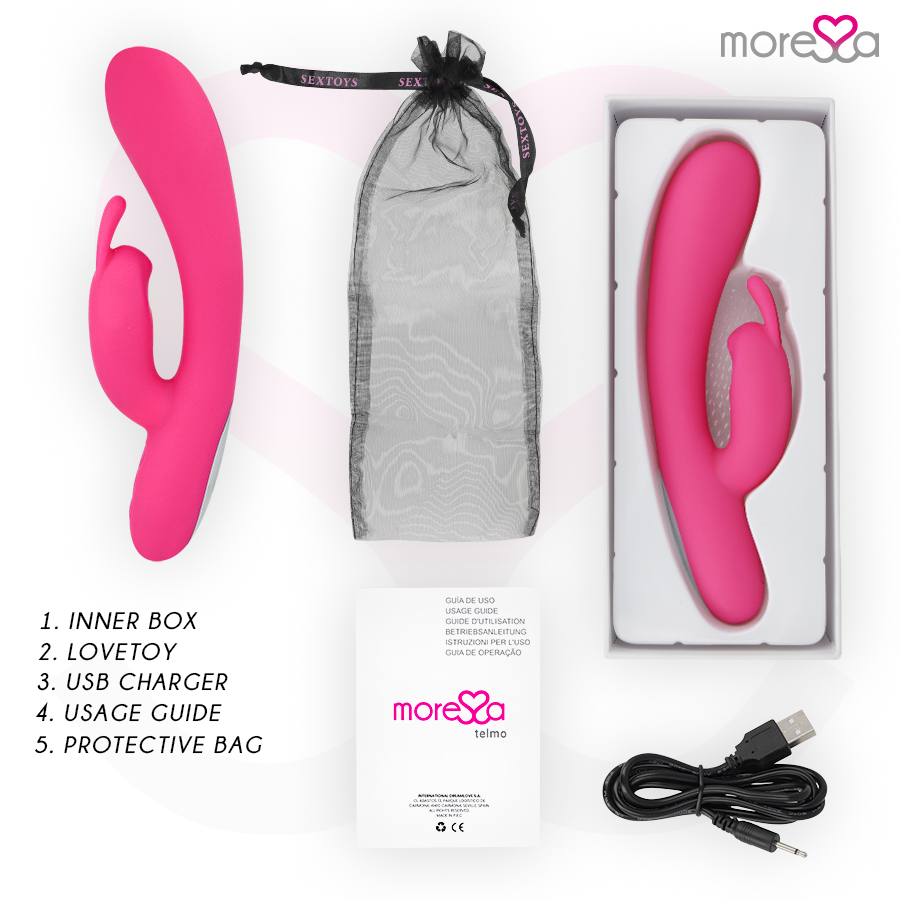 MORESSA - TELMO RECHARGEABLE EN SILICONE PREMIUM - 7eme ciel