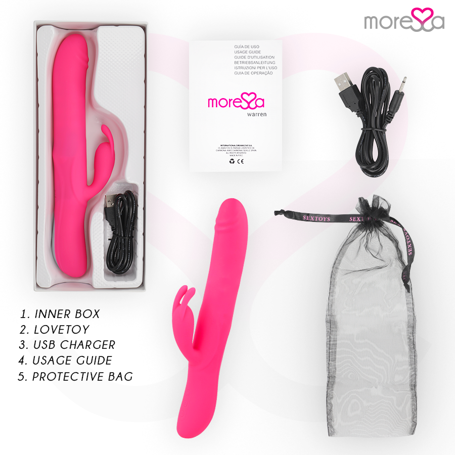 MORESSA - SILICONE RECHARGEABLE DE QUALITÉ SUPÉRIEURE WARREN - 7eme ciel