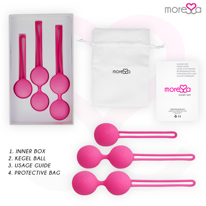 MORESSA - OSIAN SET PREMIUM SILICONE ROSE (Osian One - 51 g | Osian Two - 101 g | Osian Three 85 g) - 7eme ciel