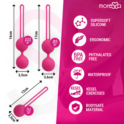 MORESSA - OSIAN SET PREMIUM SILICONE ROSE (Osian One - 51 g | Osian Two - 101 g | Osian Three 85 g)