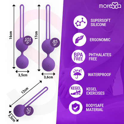 MORESSA - OSIAN SET PREMIUM SILICONE LILAS - 7eme ciel