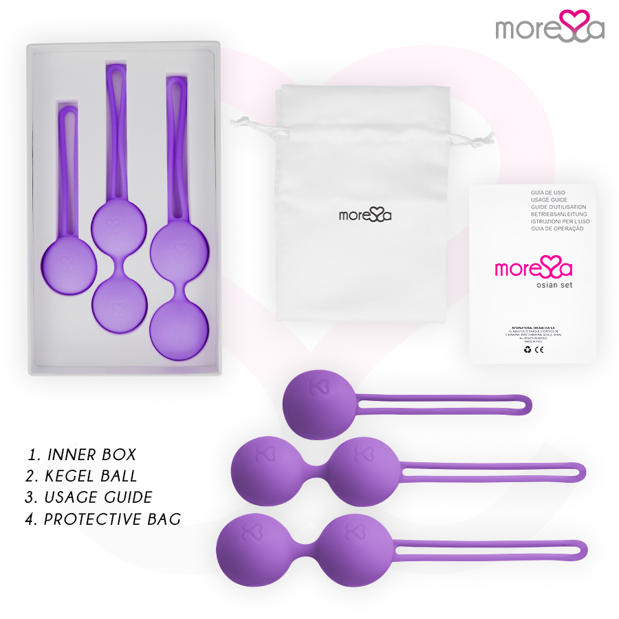 MORESSA - OSIAN SET PREMIUM SILICONE LILAS - 7eme ciel
