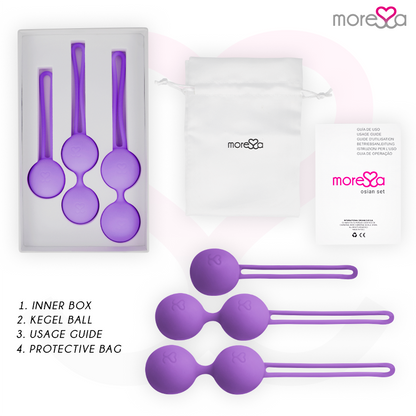 MORESSA - OSIAN SET PREMIUM SILICONE LILAS - 7eme ciel