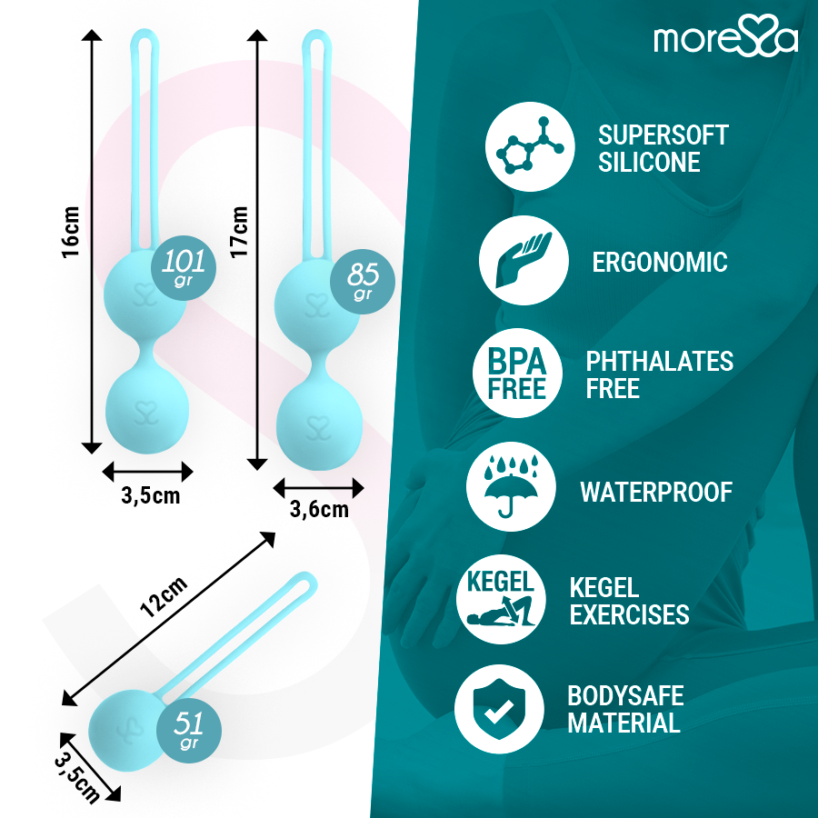 MORESSA - ENSEMBLE OSIAN SILICONE TURQUOISE PREMIUM - 7eme ciel