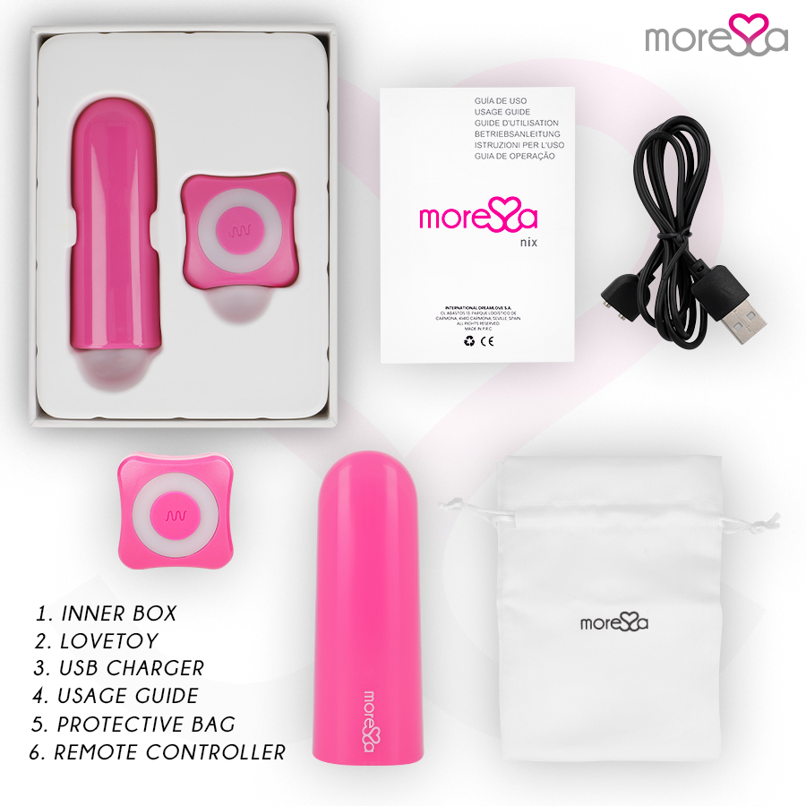 MORESSA - NIX VIBRATEUR TÉLÉCOMMANDE ROSE - 7eme ciel