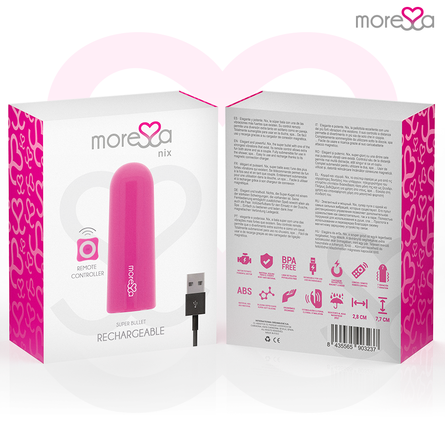 MORESSA - NIX VIBRATEUR TÉLÉCOMMANDE ROSE - 7eme ciel