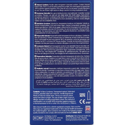 SKINS - PACK DE 16 PRÉSERVATIFS NATURELS PREMIUM - 7eme ciel