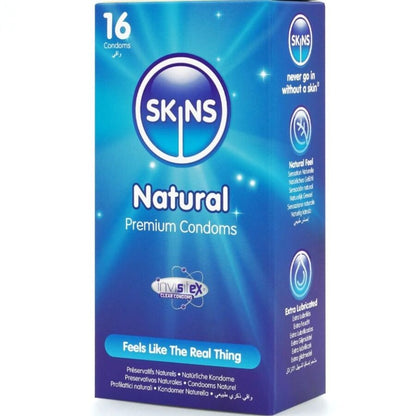 SKINS - PACK DE 16 PRÉSERVATIFS NATURELS PREMIUM - 7eme ciel