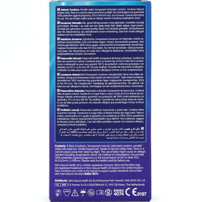 SKINS - PRÉSERVATIFS NATURELS PREMIUM PACK 8 - 7eme ciel