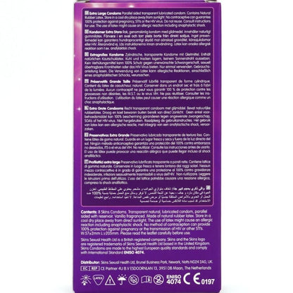 SKINS - PACK DE 8 PRÉSERVATIFS EXTRA LARGES PREMIUM