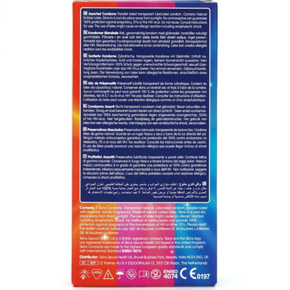 SKINS - PACK DE 8 PRÉSERVATIFS PREMIUM ASSORTIS - 7eme ciel