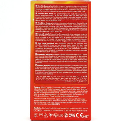 SKINS - PACK DE 8 PRÉSERVATIFS ULTRA FINS PREMIUM - 7eme ciel