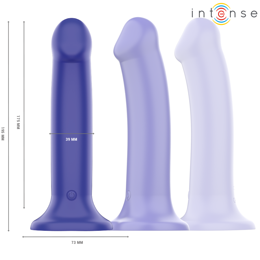 INTENSE - VICTORIA VIBRATEUR AVEC VENTOUSE 10 VIBRATIONS BLEU FONCÉ TÉLÉCOMMANDE - 7eme ciel