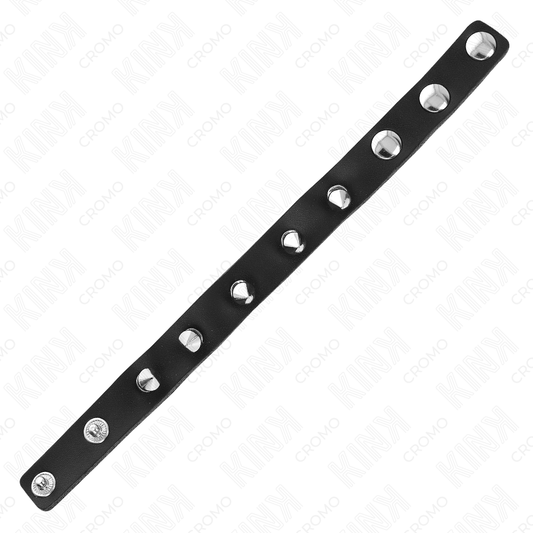 KINK - ANNEAU PÉNIS EN CUIR AVEC POINTES 21,5 X 1,6 CM - 7eme ciel