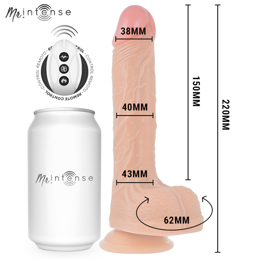 MR INTENSE - BROSNAN RÉALISTE MULTIFONCTIONNEL AVEC VIBRATION, TÉLÉCOMMANDE HAUT/BAS, 22 CM - OU - 4 CM