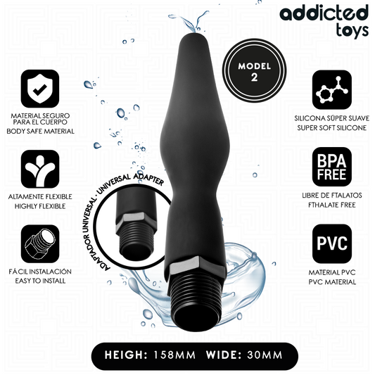 ADDICTED TOYS - NETTOYEUR ANAL AVEC ADAPTATEUR UNIVERSEL MODÈLE 2