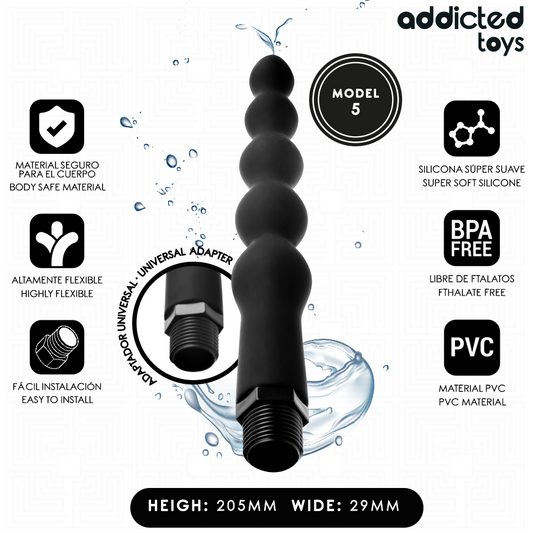 ADDICTED TOYS - NETTOYEUR ANAL AVEC ADAPTATEUR UNIVERSEL MODÈLE 5