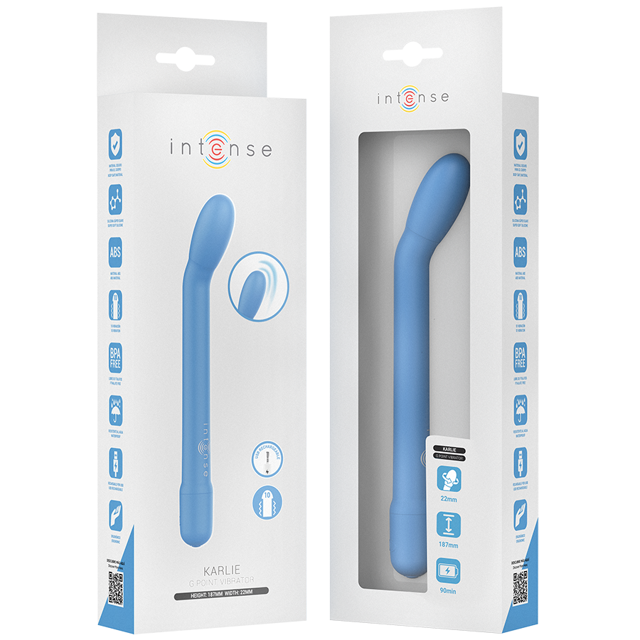 INTENSE - STIMULATEUR DE POINT G RECHARGEABLE KARLIE BLEU - 7eme ciel
