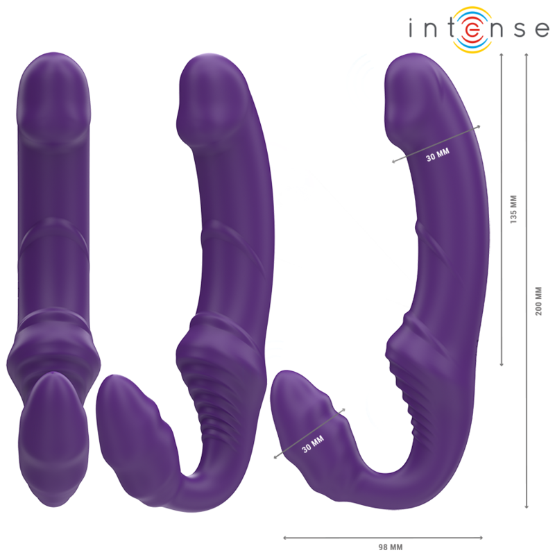 INTENSE - JILL DOUBLE VIBRATEUR 20 CM VIOLET TÉLÉCOMMANDE - 7eme ciel
