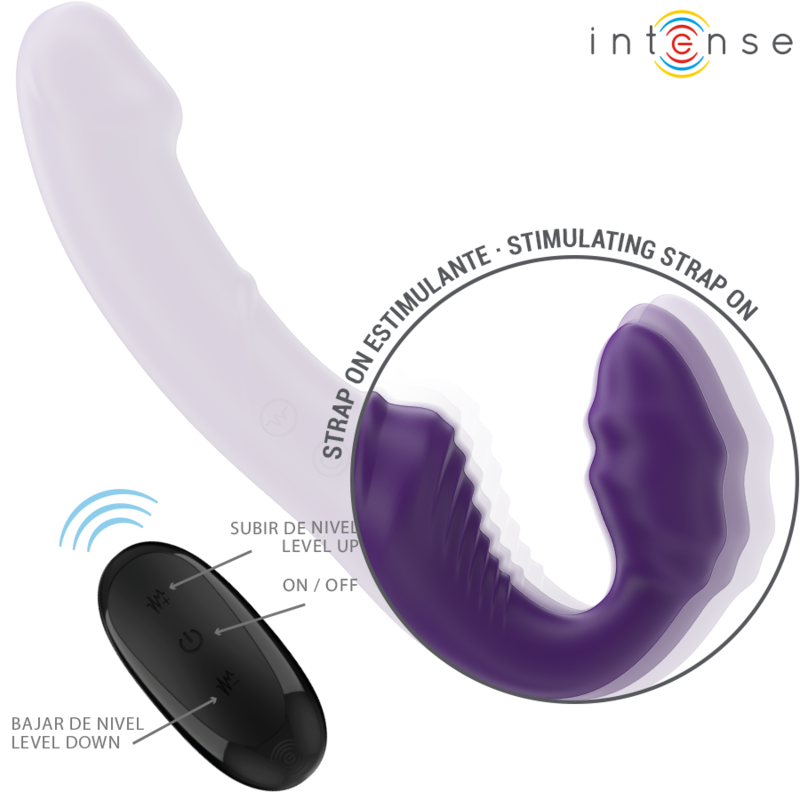 INTENSE - JILL DOUBLE VIBRATEUR 20 CM VIOLET TÉLÉCOMMANDE - 7eme ciel