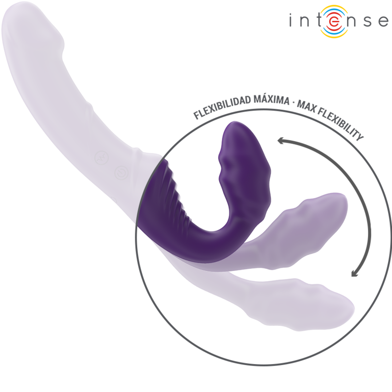 INTENSE - JILL DOUBLE VIBRATEUR 20 CM VIOLET TÉLÉCOMMANDE - 7eme ciel
