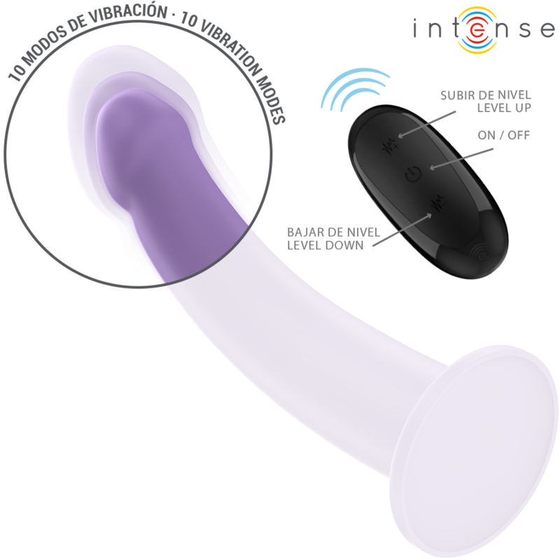 INTENSE - EDDIE VIBRATEUR 17,5 CM 10 VIBRATIONS VIOLET TÉLÉCOMMANDE - 7eme ciel