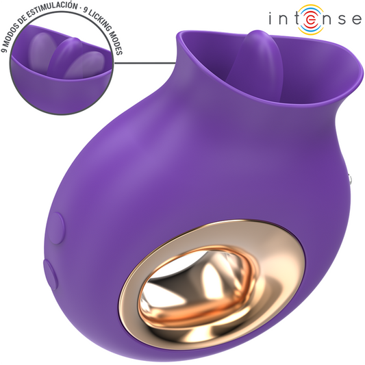 INTENSE - TULI STIMULATEUR CLITORIS 9 VIBRATIONS & 9 OSCILLATIONS VIOLET - 7eme ciel