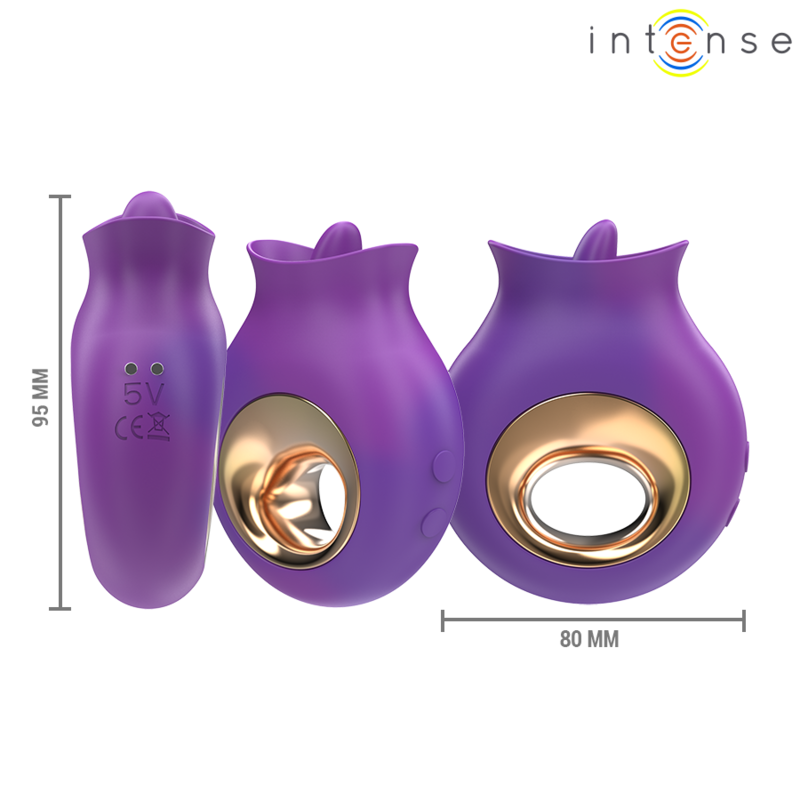 INTENSE - TULI STIMULATEUR CLITORIS 9 VIBRATIONS & 9 OSCILLATIONS VIOLET - 7eme ciel