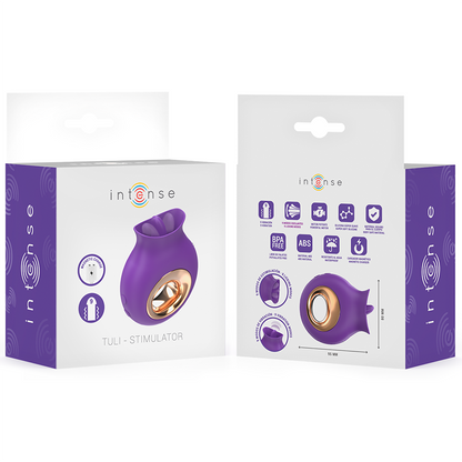 INTENSE - TULI STIMULATEUR CLITORIS 9 VIBRATIONS & 9 OSCILLATIONS VIOLET - 7eme ciel