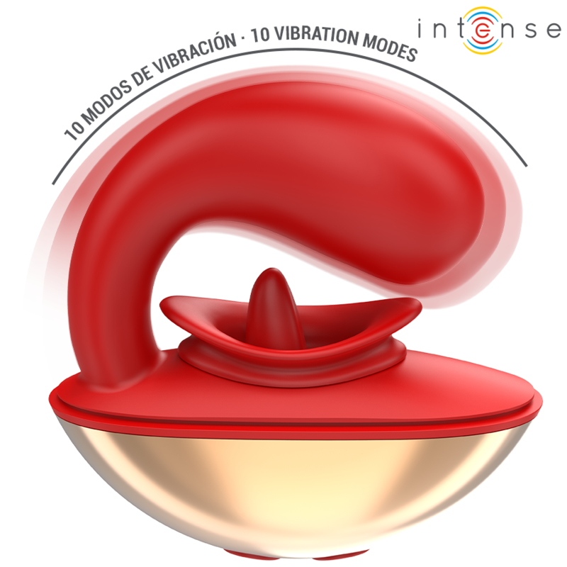 INTENSE - VIBRATEUR & STIMULATEUR MARIAH EN FORME DE U 10 VIBRATIONS ROUGE - 7eme ciel