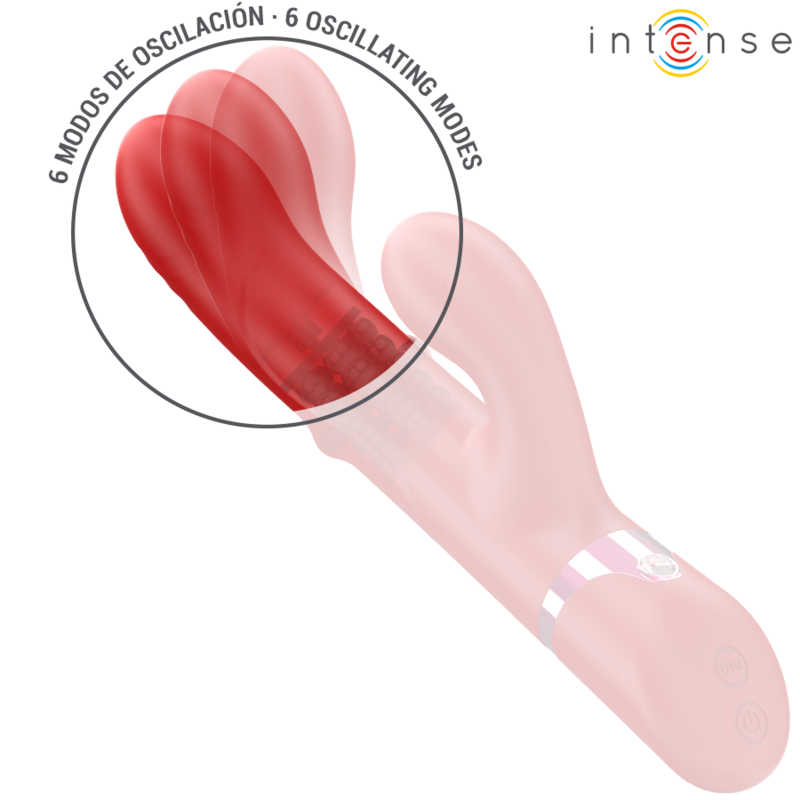 INTENSE - LELE VIBRATEUR MULTIFONCTION ROTATIF & OSCILLANT & STIMULANT ROUGE - 7eme ciel