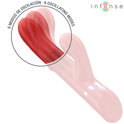 INTENSE - LELE VIBRATEUR MULTIFONCTION ROTATIF & OSCILLANT & STIMULANT ROUGE - 7eme ciel
