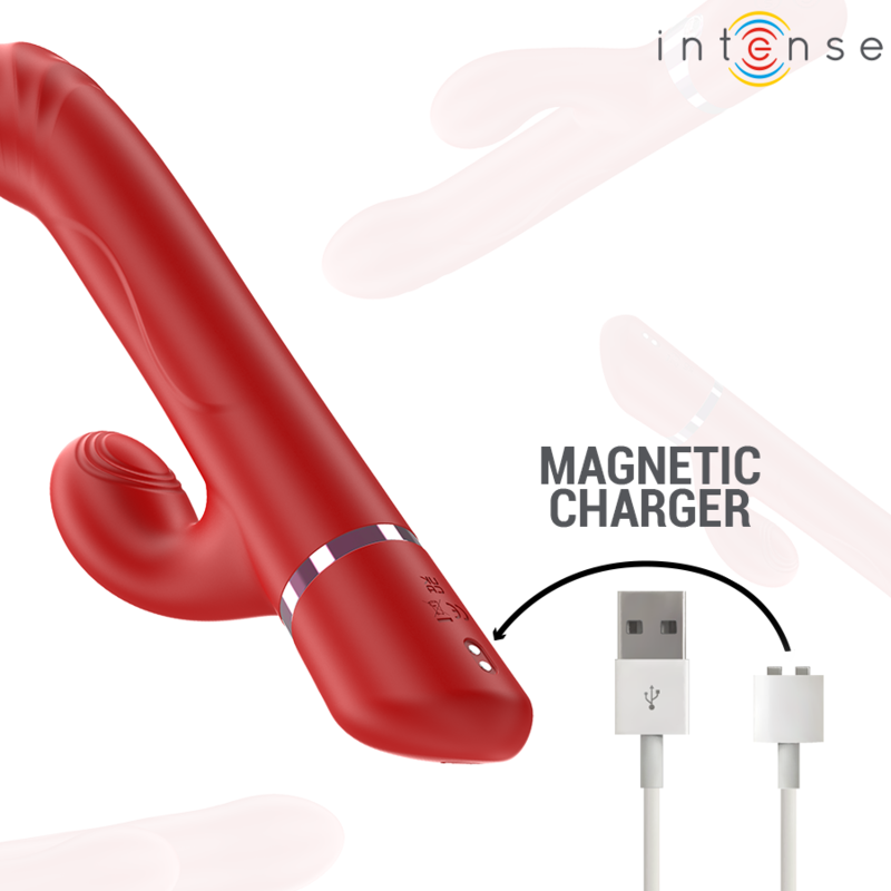 INTENSE - LELE VIBRATEUR MULTIFONCTION ROTATIF & OSCILLANT & STIMULANT ROUGE - 7eme ciel
