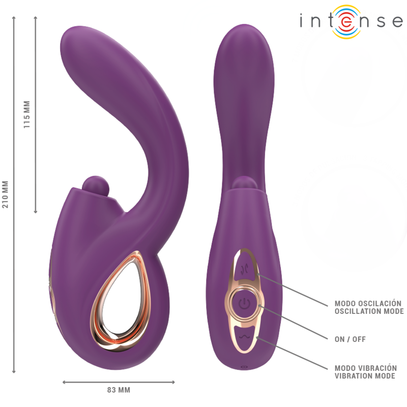 INTENSE - LALI VIBRATEUR MULTIFONCTION POINT G TAPPING & THRUST & VIBRATION VIOLET - 7eme ciel