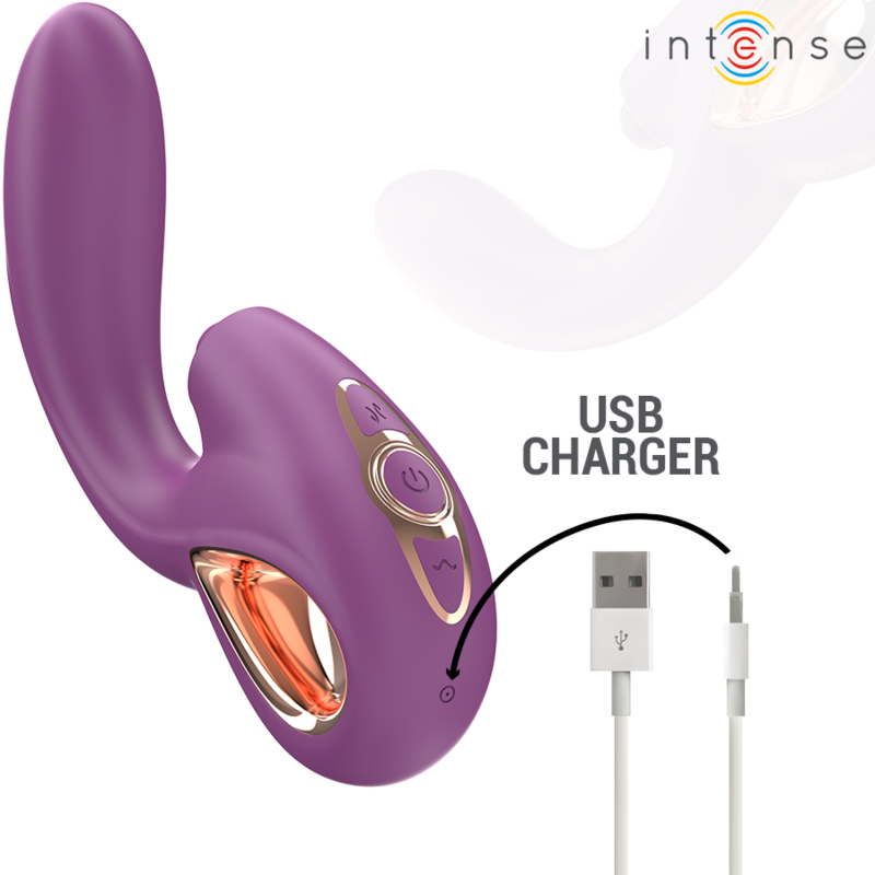 INTENSE - LALI VIBRATEUR MULTIFONCTION POINT G TAPPING & THRUST & VIBRATION VIOLET - 7eme ciel