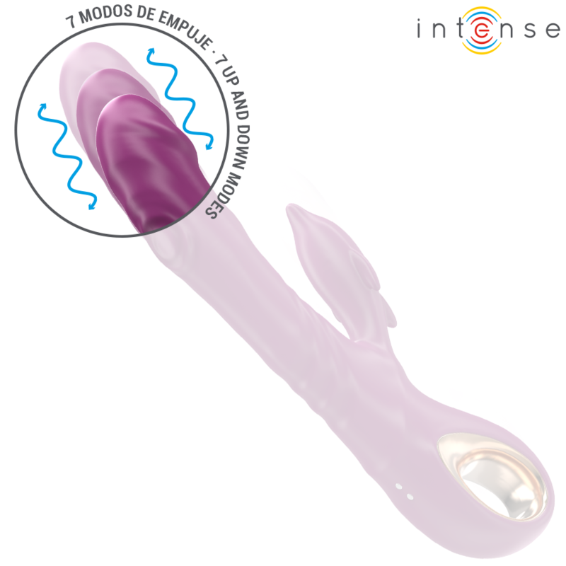 INTENSE - HALLE VIBRATEUR MULTIFONCTION AVEC LANGUE STIMULANTE DAUPHIN VIOLET - 7eme ciel